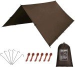 KALINCO 10X13FT Tent Tarp, Picnic Mat Camping Tarp Tent Hammock Tarp, pu Waterproof Camping tarp Tent Rain Fly Picnic Mat Survival Shelter Sunshade