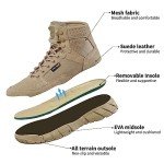 FREE SOLDIER Waterproof Hiking Work Boots Men's Tactical Boots 6 Inches Lightweight Military Boots Breathable Desert Boots(Tan 10)