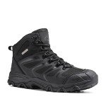 NORTIV 8 Men's Ankle High Waterproof Hiking Boots Outdoor Lightweight Shoes Trekking Trails Armadillo,Size 12,ALL BLACK,160448_M