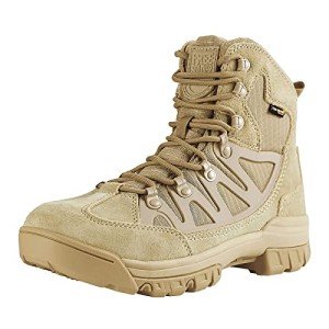 FREE SOLDIER Men's Waterproof Tactical Hiking Boots Military Work Boots Combat Boots(Tan 11.5)
