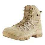 FREE SOLDIER Men's Waterproof Tactical Hiking Boots Military Work Boots Combat Boots(Tan 11.5)