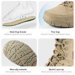 FREE SOLDIER Waterproof Hiking Work Boots Men's Tactical Boots 6 Inches Lightweight Military Boots Breathable Desert Boots(Tan 10)
