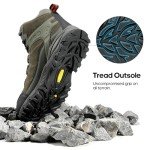 NORTIV 8 Men's Waterproof Hiking Boots Outdoor Mid Trekking Lightweight Mountaineering Shoes,Size 10,Army Green,JS19004M