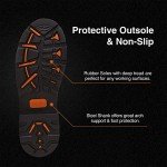 TIDEWE Rubber Work Boot for Men with Steel Toe & Shank, Waterproof Anti Slip Hunting Boot, 6mm Neoprene Hunting Boot, Sturdy Brown Rubber Boot for Manufacturing, Construction, Farming, Size 14