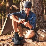 NORTIV 8 Men's Ankle High Waterproof Hiking Boots Outdoor Lightweight Shoes Trekking Trails Armadillo,Size 12,ALL BLACK,160448_M