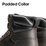 NORTIV 8 Men's Hiking Boots Waterproof Ankle High Outdoor Trekking Leather Boots,Size 10.5,DARK BROWN,SNHB233M