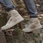 FREE SOLDIER Waterproof Hiking Work Boots Men's Tactical Boots 6 Inches Lightweight Military Boots Breathable Desert Boots(Tan 10)