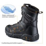 FREE SOLDIER Men's Military Tactical Boots Waterproof Hiking Work Boots Durable Combat Boots(Black 10)