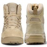FREE SOLDIER Men's Waterproof Tactical Hiking Boots Military Work Boots Combat Boots(Tan 11.5)