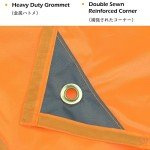 TRIWONDER Hammock Rain Fly Waterproof Tarp Camping Tent Footprint Ground Cloth Backpacking Tarp Camp Shelter Sunshade Mat for Outdoor Hiking Beach Picnic (Orange, M - 118 x 86in)