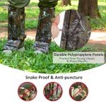 GearOZ Snake Gaiters Snake Chaps, Waterproof Lower Legs Snake Guards, Snake Bite Protective Gaiters, Anti-Snake Boots for Men/Women, Adjustable Size for Hunting/Hiking/Farm Working, Camo
