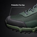 Coostar Men's Water-Resistant Work Boots Lightweight Tactical Boots Non-Slip Hiking Boots for Men Army Green Size 10.5