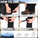 Hikeen Snake Leg Gaiters, Adjustable Snow Boot Gaiters for Hiking, Waterproof Snake Guards, Snake Bite Protection for Lower Legs, Snake Proof Gaiters Fit for Men & Women