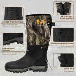 Hunthor Hunting Boots for Men, Snake Proof Rubber Waterproof Boots with Insulation and Steel Shank, 6.0mm Neoprene Warm Work Boot for Hunting, Climbing, and Outdoor Size 10