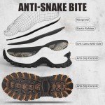 Kalkal Snake Boots for Men, Hunting Boots Waterproof Insulated Outdoor Rubber Boots, with 5mm Neoprene Anti-slip Snake Boots for Hunting Working Farming Gardening Fishing (CamoBlack,Size10)