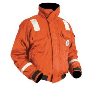 MUSTANG SURVIVAL - Classic Flotation Jacket with Solas Reflective Tape (Orange-L) - USCG Approved, 62 sq in of Solas, Neoprene Wrist Seals, 4 Front Pockets
