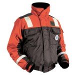 MUSTANG SURVIVAL - Classic Flotation Jacket with Solas Reflective Tape (Orange-L) - USCG Approved, 62 sq in of Solas, Neoprene Wrist Seals, 4 Front Pockets