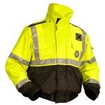 MUSTANG SURVIVAL - High Visibility Flotation Jacket (Fluorescent Green-XXL) - USCG Approved, Flotation and hypothermia Protection, Full Length Storm Flap, Neoprene Wrist Seals