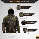 KwikSafety (Charlotte, NC HUNTSMAN Camouflage Hunting JACKET | All Year Outdoor Recreational Wear Long Sleeve Soft Shell Hoodie | Medium
