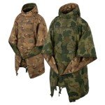 Helikon-Tex Reversible Swagman Roll - Mitchell Camo Leaf/Mitchell Camo Clouds Military Poncho - Multi-purpose Poncho & Emergency Poncho - Survival Gear - Woobie Blanket & Jacket
