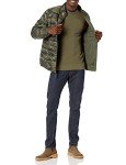 Amazon Essentials Men's Packable Lightweight Water-Resistant Puffer Jacket (Available in Big & Tall), Military Green Camo, Medium