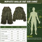 MOPHOTO 5 in 1 Ghillie Suit, 3D Camouflage Hunting Apparel Including Jacket, Pants, Hood, Carry Bag Suitable for Unisex Adults (S/M/L/XL/XXL)
