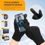 Winter Gloves Beanie Hat Set: Touch Screen Fleece Glove Soft Skull Cap Set for Men and Women for Outdoor Activities and Daily Use