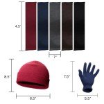 72-Pack Gloves, Scarves, and Beanies - Bulk 24 Glove Pairs, 24 Scarves, 24 Beanies - Bulk Supplies for Cold Weather, Emergencies, Homeless, Charity