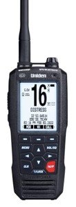 Uniden MHS338BT Floating, Handheld Marine VHF Radio, 6-Watts, GPS and Bluetooth, Submersible IPX8, Emergency Strobe & Flashlight, NOAA Weather Alerts, FM Radio, Chargeing Cradle & Li-ion Battery.