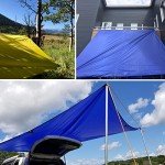 TRIWONDER Hammock Rain Fly Waterproof Tarp Camping Tent Footprint Ground Cloth Backpacking Tarp Camp Shelter Sunshade Mat for Outdoor Hiking Beach Picnic (Orange, M - 118 x 86in)