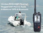Uniden MHS338BT Floating, Handheld Marine VHF Radio, 6-Watts, GPS and Bluetooth, Submersible IPX8, Emergency Strobe & Flashlight, NOAA Weather Alerts, FM Radio, Chargeing Cradle & Li-ion Battery.