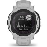 Garmin 010-02627-11 Instinct 2 Solar 45mm GPS Smartwatch, Mist Gray | Official USA Partner Model | Bundle with Deco Essentials 2X Tactical Emergency Paracord Bracelet and 2X Screen Protector