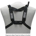 Coaxsher Radio Chest Harness Rig for 2 Way Radio, GPS and Hand Held Electronics | Ideal for Tactical Search and Rescue, Ski Patrol, Military and Emergency Response Personnel (Black, DR-1 Commander)