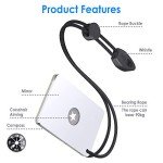 Luca Elf Aid Signal Mirror 2 x 3 Inch, Military Grade Survival Mirror, 3 in 1 Hiking Camping Mirror with Compass and Whistle for Outdoor Adventure Emergency SOS Small Mirror (1pcs)