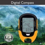 RiToEasysports Multifunctional Digital Altimeter Barometer,Handheld USB Rechargeable GPS Navigation Receiver for Outdoor Climbing, Hiking, Hunting, Camping and Travel