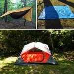 TRIWONDER Hammock Rain Fly Waterproof Tarp Camping Tent Footprint Ground Cloth Backpacking Tarp Camp Shelter Sunshade Mat for Outdoor Hiking Beach Picnic (Orange, M - 118 x 86in)