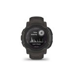 Garmin Instinct 2 Solar, GPS Outdoor Watch, Solar Charging Capabilities, Multi-GNSS Support, Tracbak Routing, Graphite