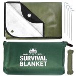 Monterra Insulated Tarp, Emergency Survival Blanket, 60” x 84”, Heavy Duty Waterproof Groundsheet, Camping, Thermal Space Blanket, Reflective Bivvy Shelter.