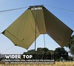 GEERTOP Camping Tarp with Poles, 14x12 ft Waterproof Tent Tarp Canopy Survival Tarp Shelter Rain Fly for Camping, Picnic, Beach, Festival, Outdoor Activities, Extra Large