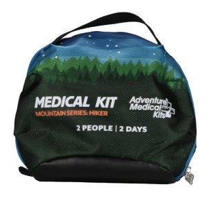 Adventure Medical Kits Mountain Series Medical Kit - Hiker - Emergency Medical First Aid Kit - for 2 People for 2 Days - Comes with a Trauma Pad, Medicine, Guide Book & More - Forest