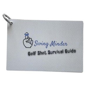 Swing Minder Golf Reference Cards | Ultimate Pocket Survival Guide and Golf Instruction Booklet | Compact Waterproof PVC Cards for Troublesome Shots | Clip-on Carabiner for Your Golf Bag