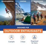 Adventure Medical Kits Mountain Series Medical Kit - Hiker - Emergency Medical First Aid Kit - for 2 People for 2 Days - Comes with a Trauma Pad, Medicine, Guide Book & More - Forest