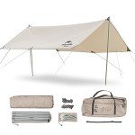Naturehike Camping Tent Tarp,Camping Awning with Poles,Tent Canopy Rain Fly, Camping Sun Shelter for 8-10 Person Camping, Party, Picnic, Family Camping