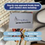 Swing Minder Golf Reference Cards | Ultimate Pocket Survival Guide and Golf Instruction Booklet | Compact Waterproof PVC Cards for Troublesome Shots | Clip-on Carabiner for Your Golf Bag