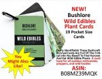EDOG USA Bushlore Wild Medicinal & Plant Cards - 25 Pocket Size North America Field Guide Book Herbs Remedies Emergency Survival Disaster Preparedness Bushcraft Kit Backpack Camping Waterproof