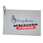 Swing Minder Golf Reference Cards | Ultimate Pocket Survival Guide and Golf Instruction Booklet | Compact Waterproof PVC Cards for Troublesome Shots | Clip-on Carabiner for Your Golf Bag (LEFT-HANDED)