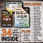 DIY - Ultimate EDC Basic Pocket Survival Kit: 34-in-1 Build Bundle: Pocket 30 Kit + Tiny Survival Guide + Survival Tin Kit/Do-It-Yourself Emergency, Disaster Kit - Great Gift!