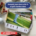 Swing Minder Golf Reference Cards | Ultimate Pocket Survival Guide and Golf Instruction Booklet | Compact Waterproof PVC Cards for Troublesome Shots | Clip-on Carabiner for Your Golf Bag (LEFT-HANDED)
