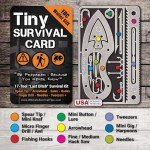 Tiny Survival Card - Fishing and Outdoor Wilderness Survival Set