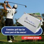 Swing Minder Golf Reference Cards | Ultimate Pocket Survival Guide and Golf Instruction Booklet | Compact Waterproof PVC Cards for Troublesome Shots | Clip-on Carabiner for Your Golf Bag (LEFT-HANDED)